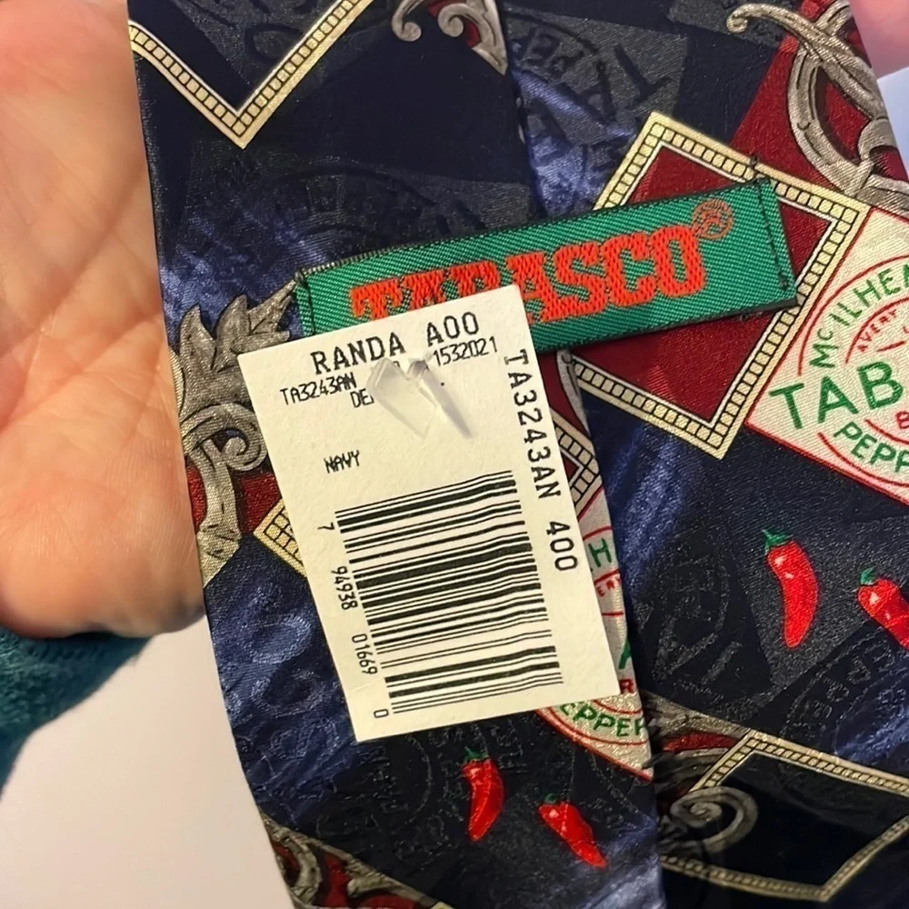 Tabasco Silk Tie Made in USA New With Tags